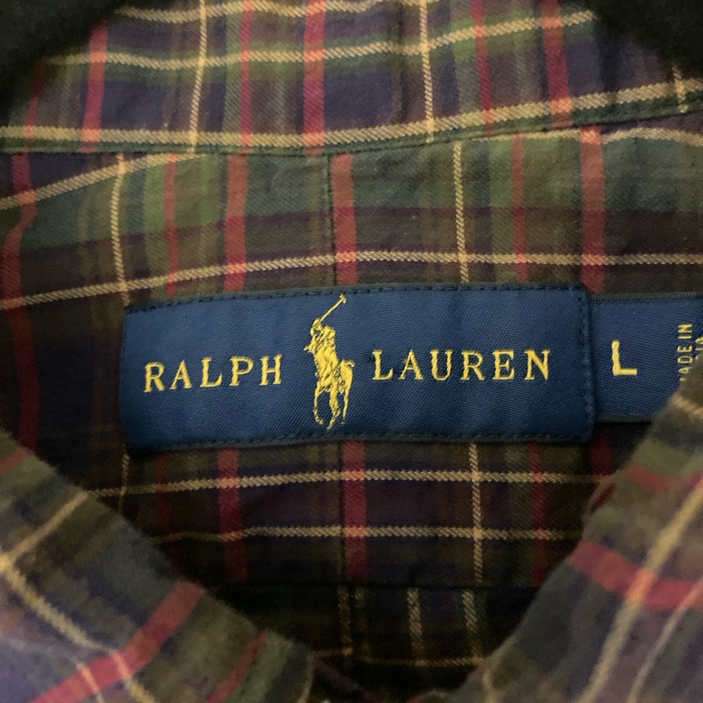Ralph Lauren MEN’S Casual Button Down Shirt Sz Plaid Pony Embroidere - Picture 6 of 14